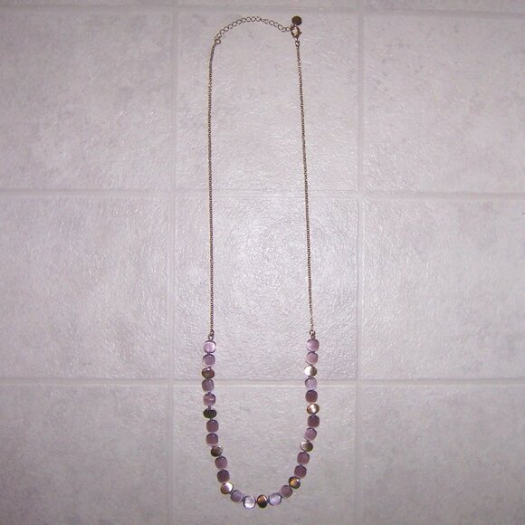 TALBOTS Purple and Gold Fashion Necklace - Picture 4 of 4